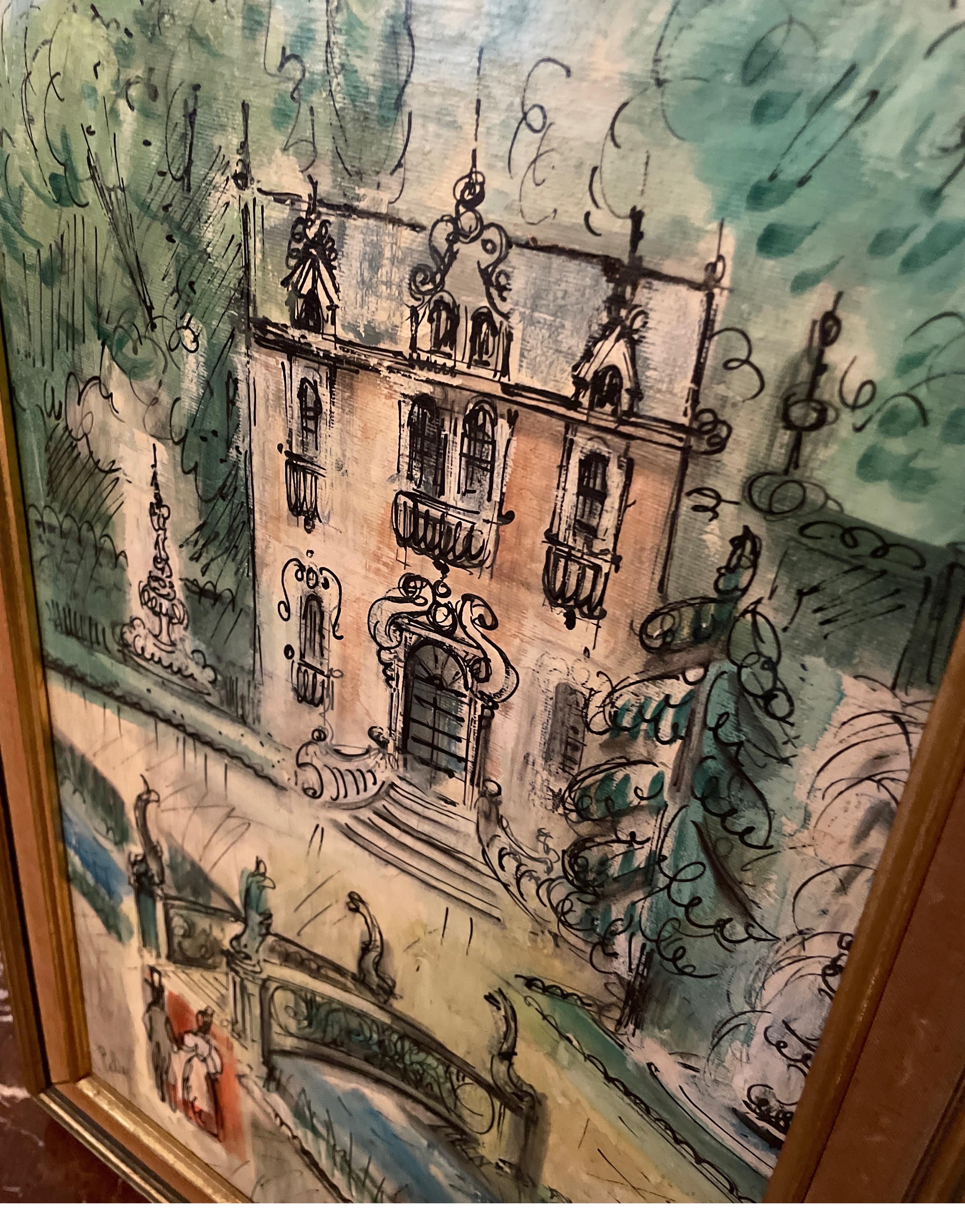 Original französisches Ölgemälde von 