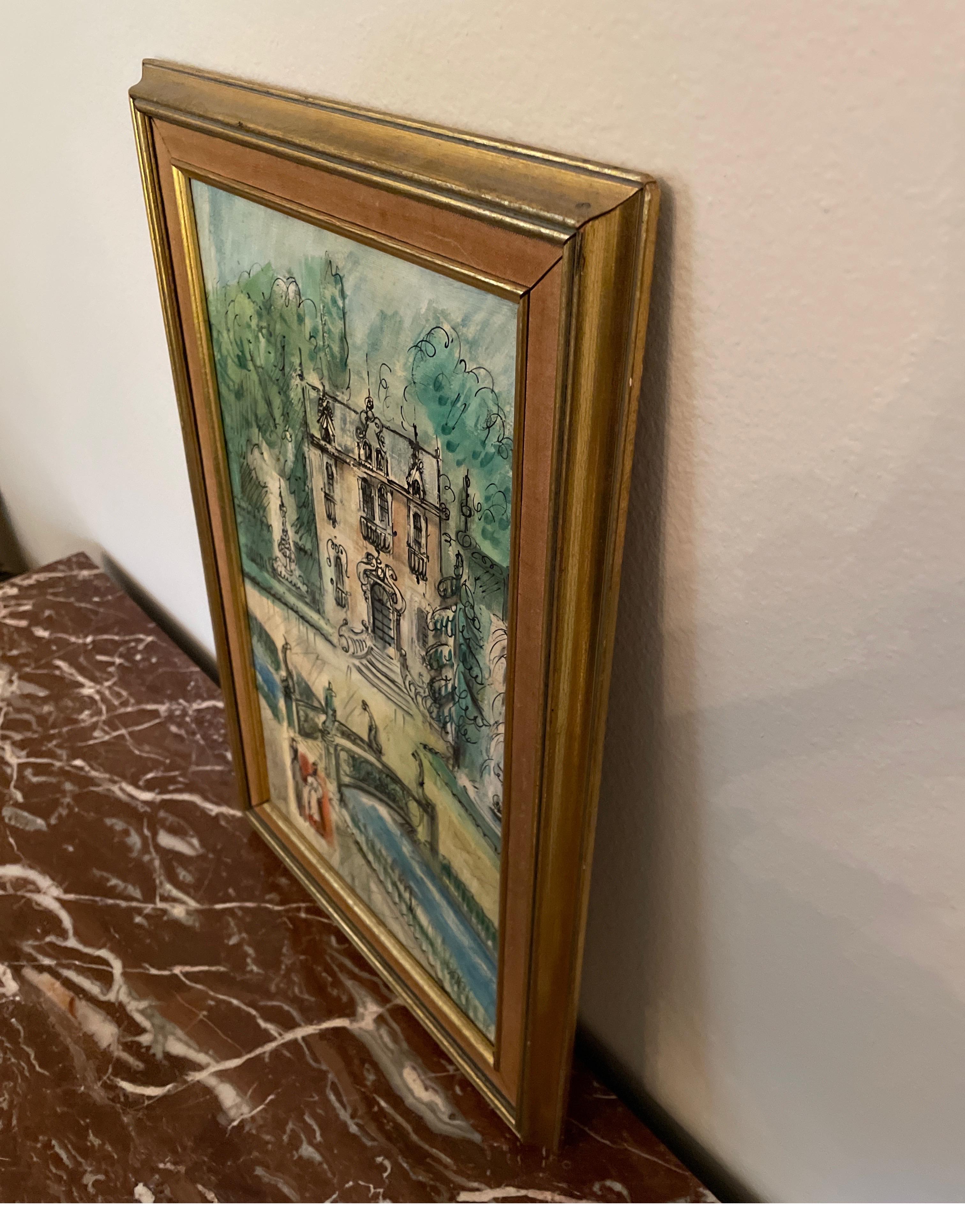 Original französisches Ölgemälde von 