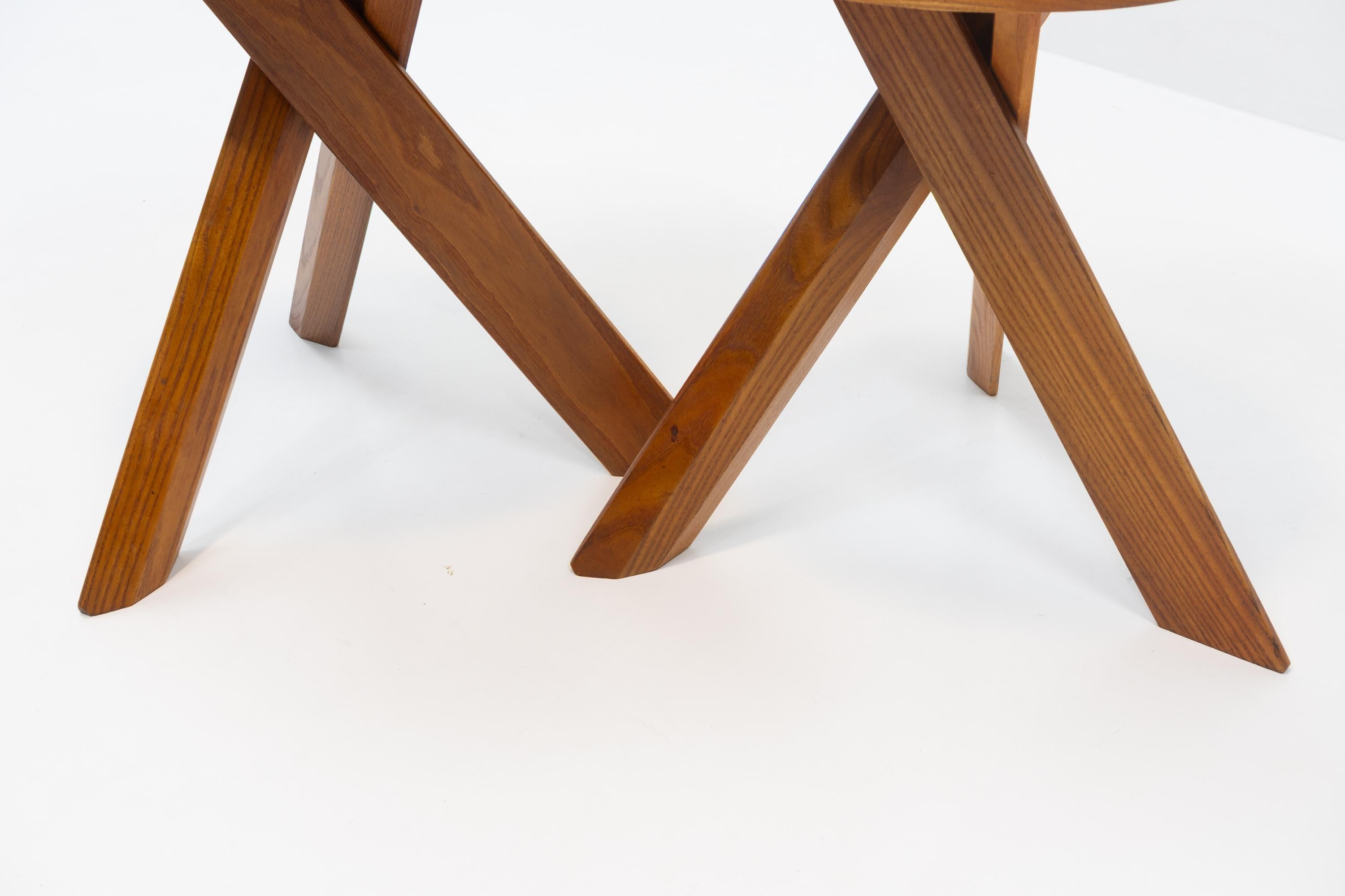 Original French Period Design Pierre Chapo, S31 Stools in Elm, Set of Two 1980s en venta 3