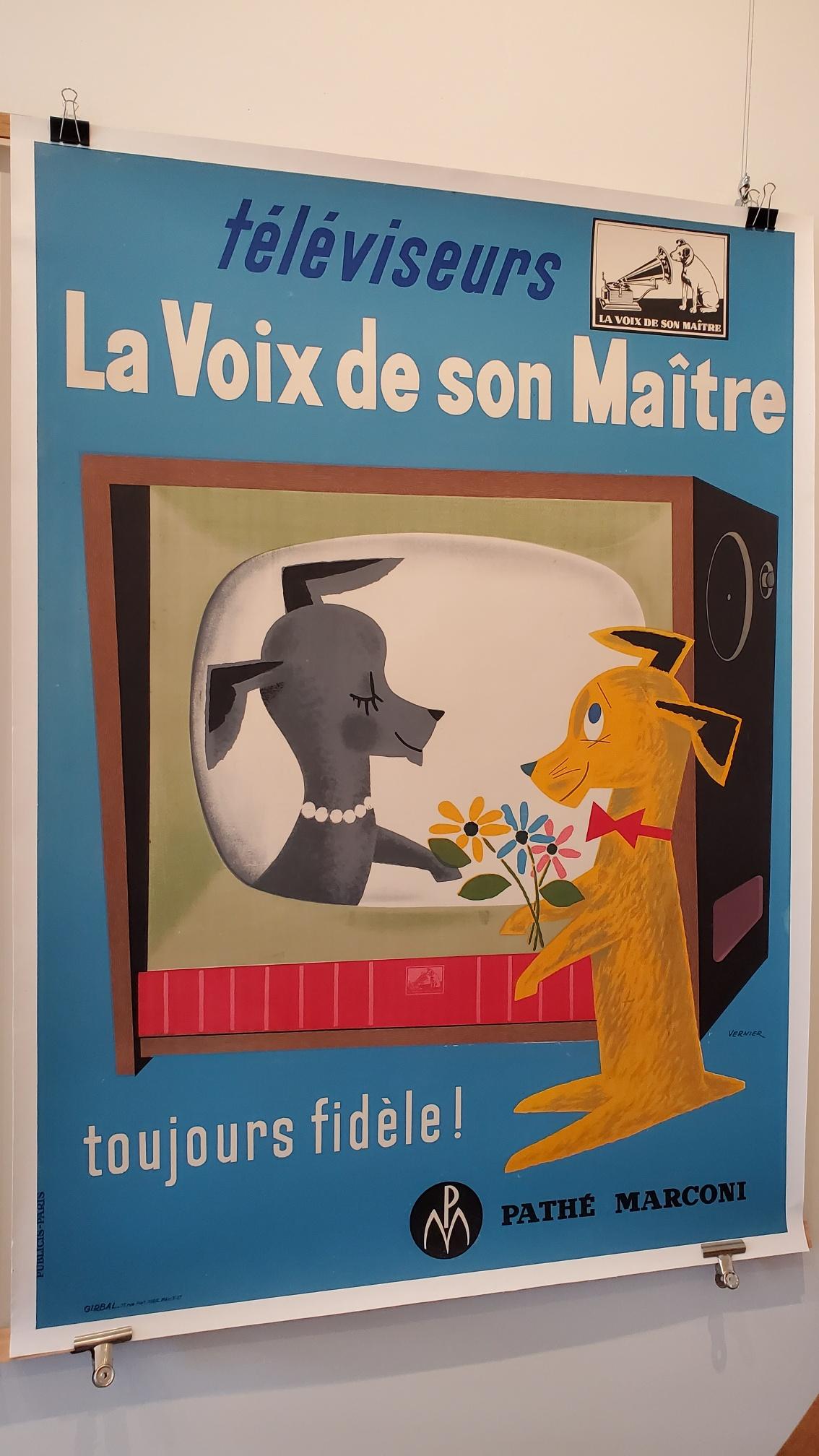Original French Poster, 'La Voix De Son Maitre Pathe Marconie' 1958 2