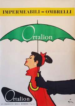 Original French Poster, 'Ortalion Ombrelli Audrey Hepburn' 1968