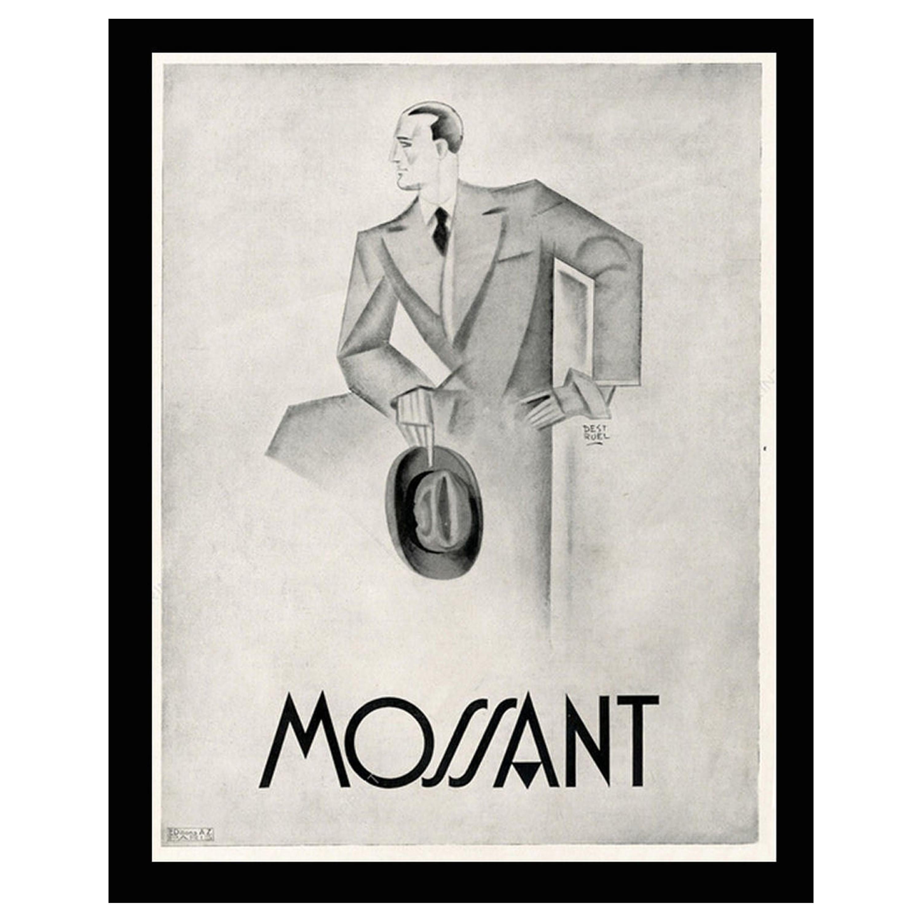 Original French Print Advert for Hats, circa 1929