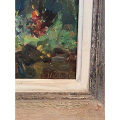 Pintura al Óleo Provincial Francesa Original sobre Isorel Firmada Victor Ferreri