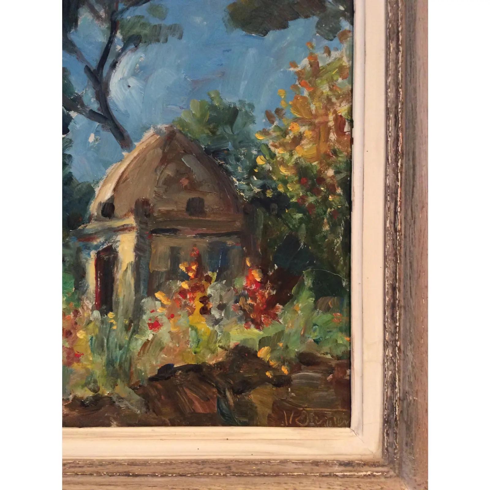 Pintura al Óleo Provincial Francesa Original sobre Isorel Firmada Victor Ferreri Francés en venta