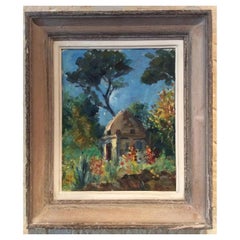 Original French Provincial Oil Painting on Isorel Signed Victor Ferreri
