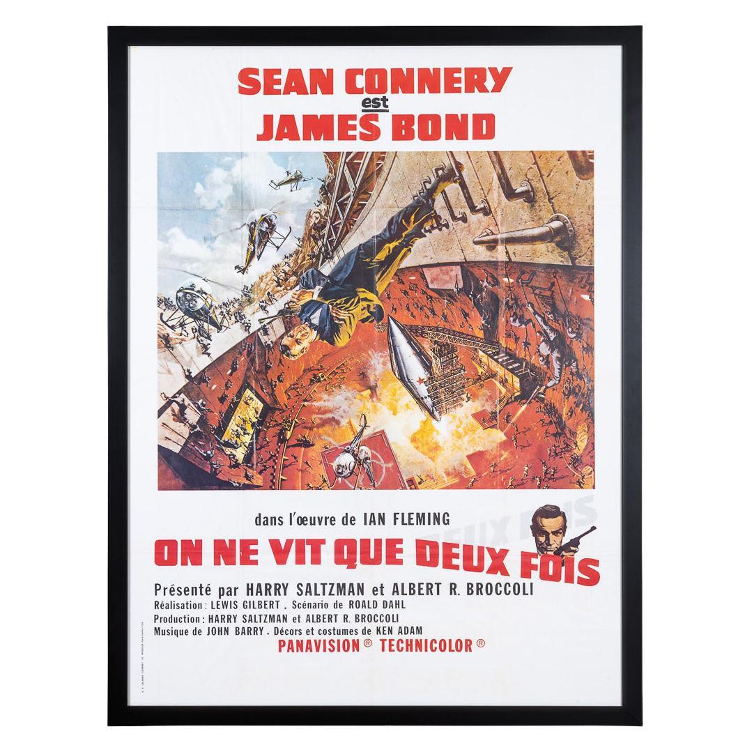 Poster originale francese della riedizione di James Bond 007 "Si vive solo due volte", 1980 ca.