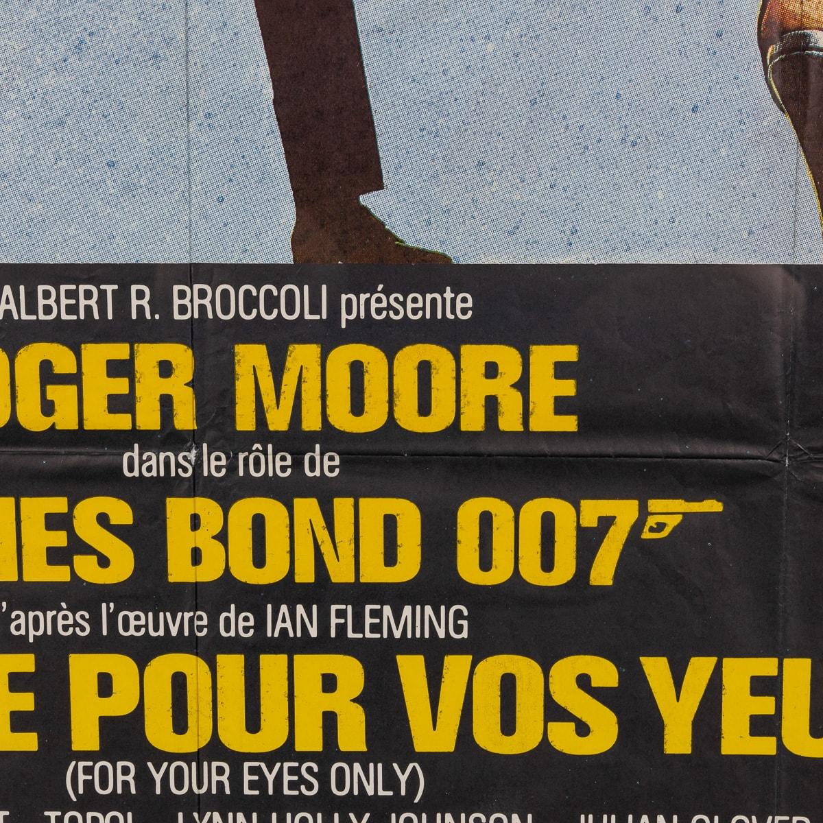 Original Französische Veröffentlichung James Bond „For Your Eyes Only“-Poster, ca. 1983 im Angebot 12