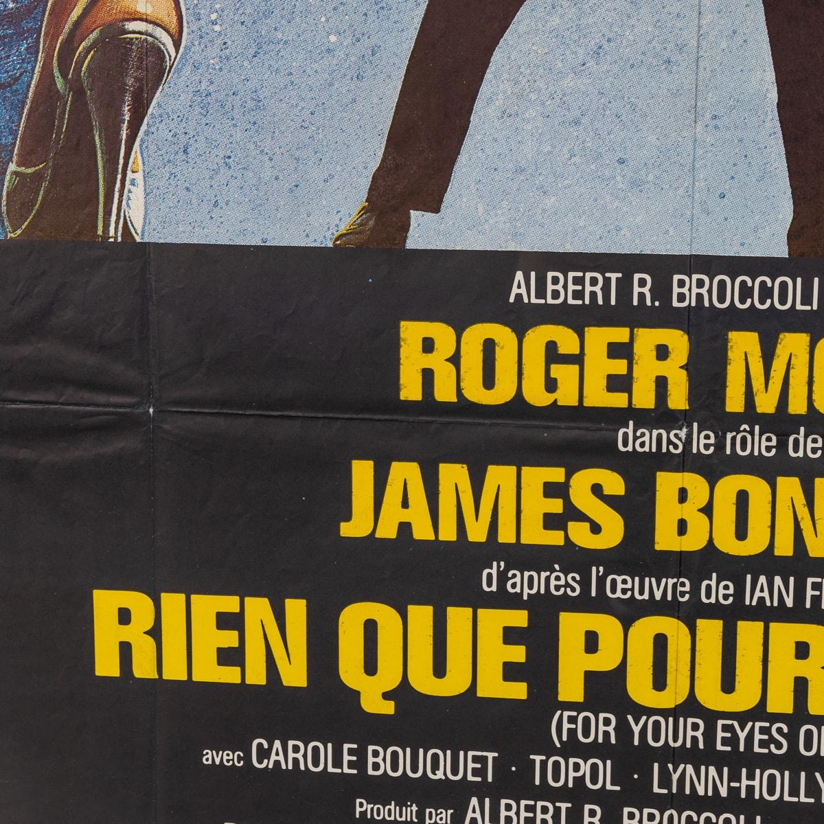 Original Französische Veröffentlichung James Bond „For Your Eyes Only“-Poster, ca. 1983 im Angebot 13