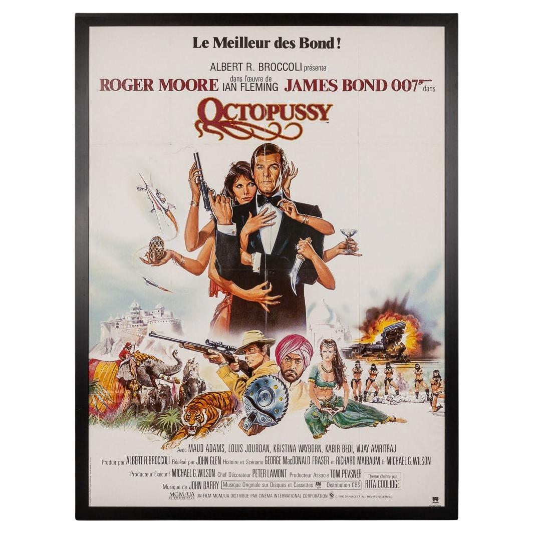 Affiche de sortie française originale de James Bond « Octopussy », vers 1983