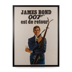 Original French Release James Bond On Her Majesty's Secret Service Poster c.1969