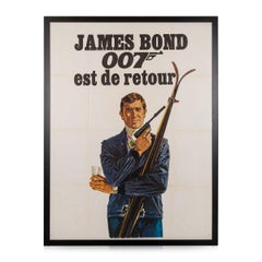 Original French Release James Bond On Her Majesty's Secret Service Poster c.1969