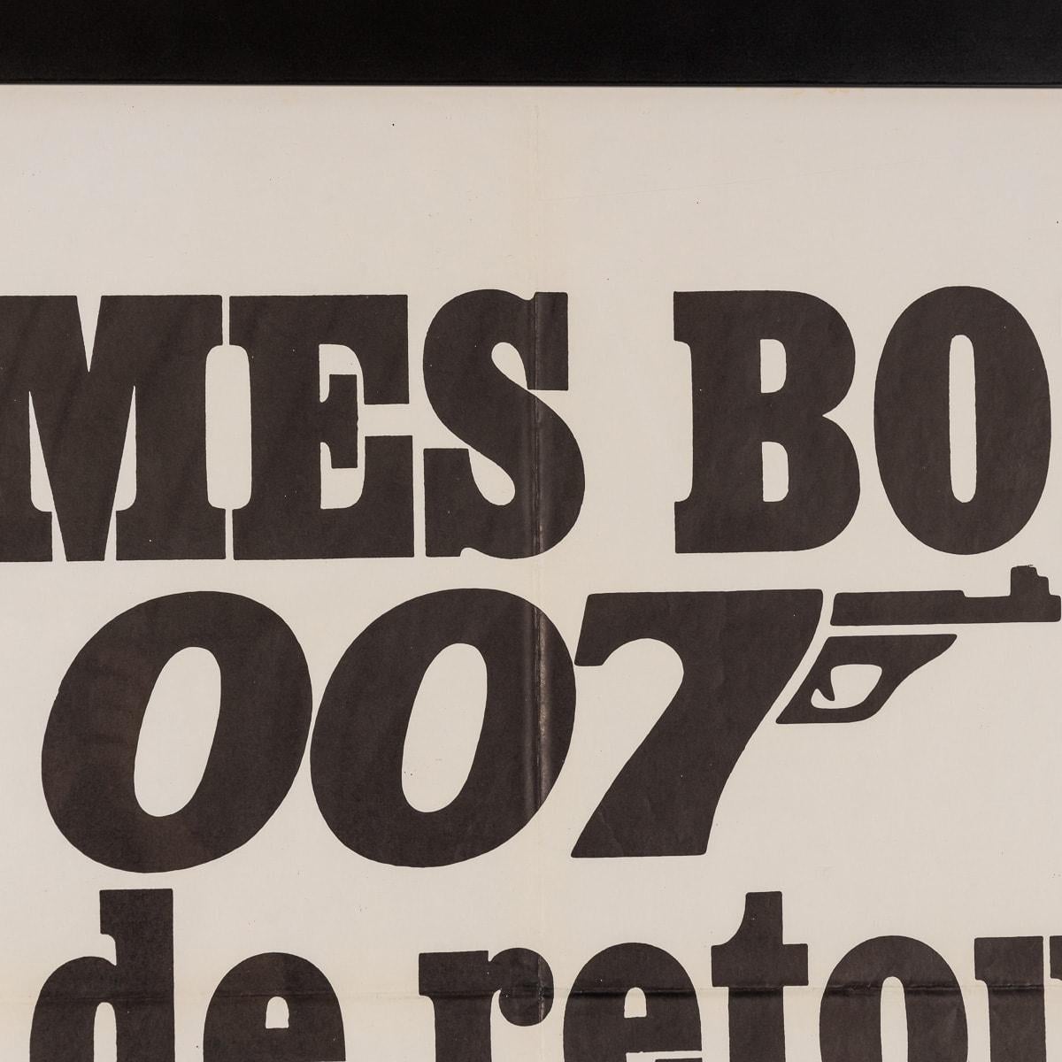 Original French Release James Bond On Her Majesty's Secret Service Poster c.1969 In Good Condition For Sale In Royal Tunbridge Wells, Kent