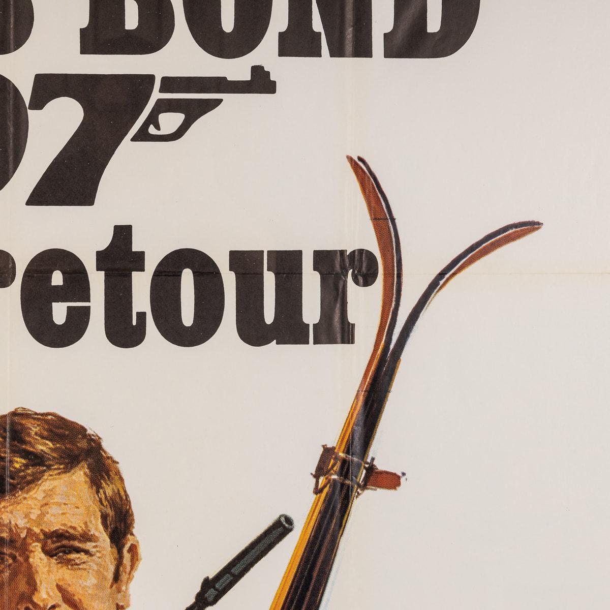 Paint Original French Release James Bond On Her Majesty's Secret Service Poster c.1969 For Sale