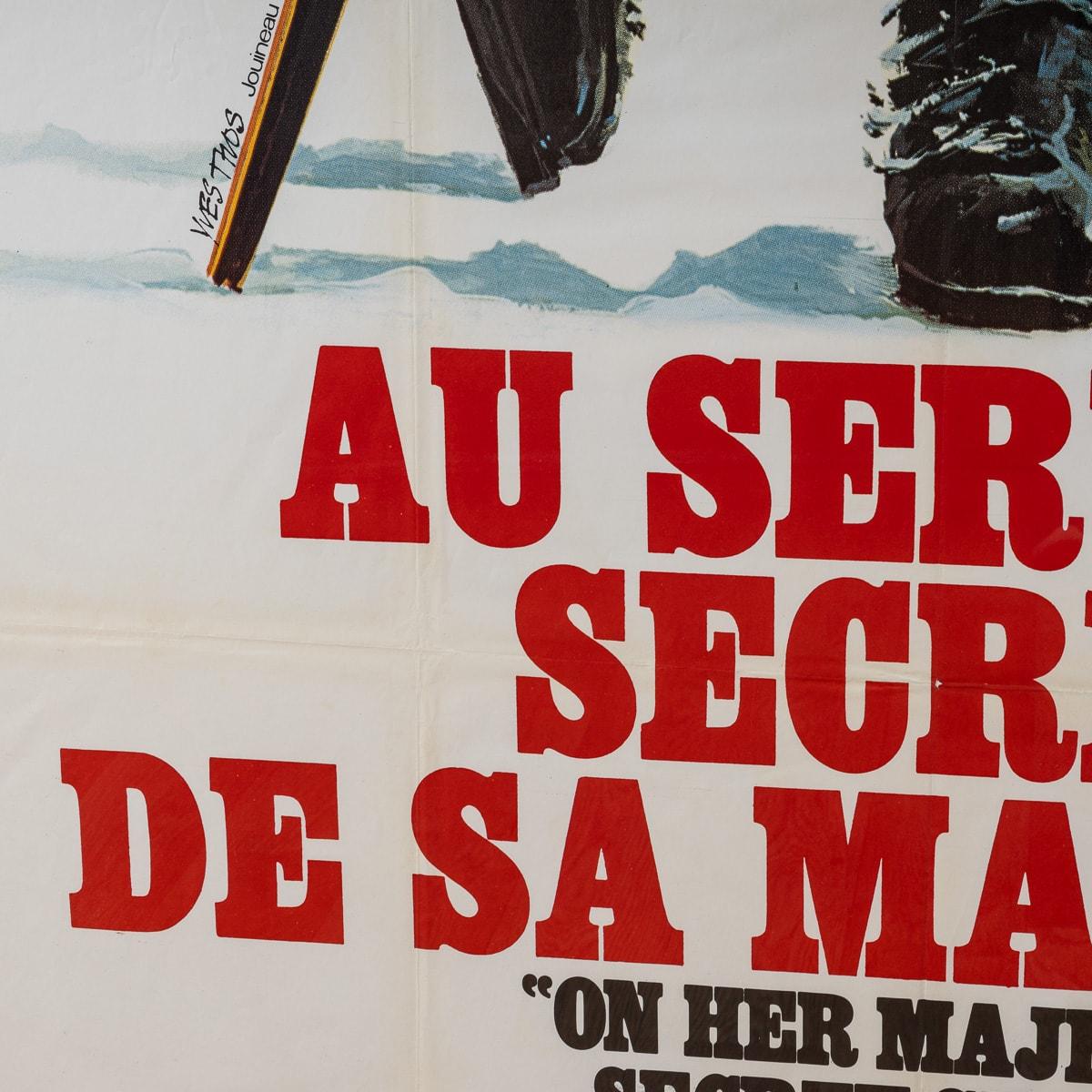 Original French Release James Bond On Her Majesty's Secret Service Poster c.1969 For Sale 1