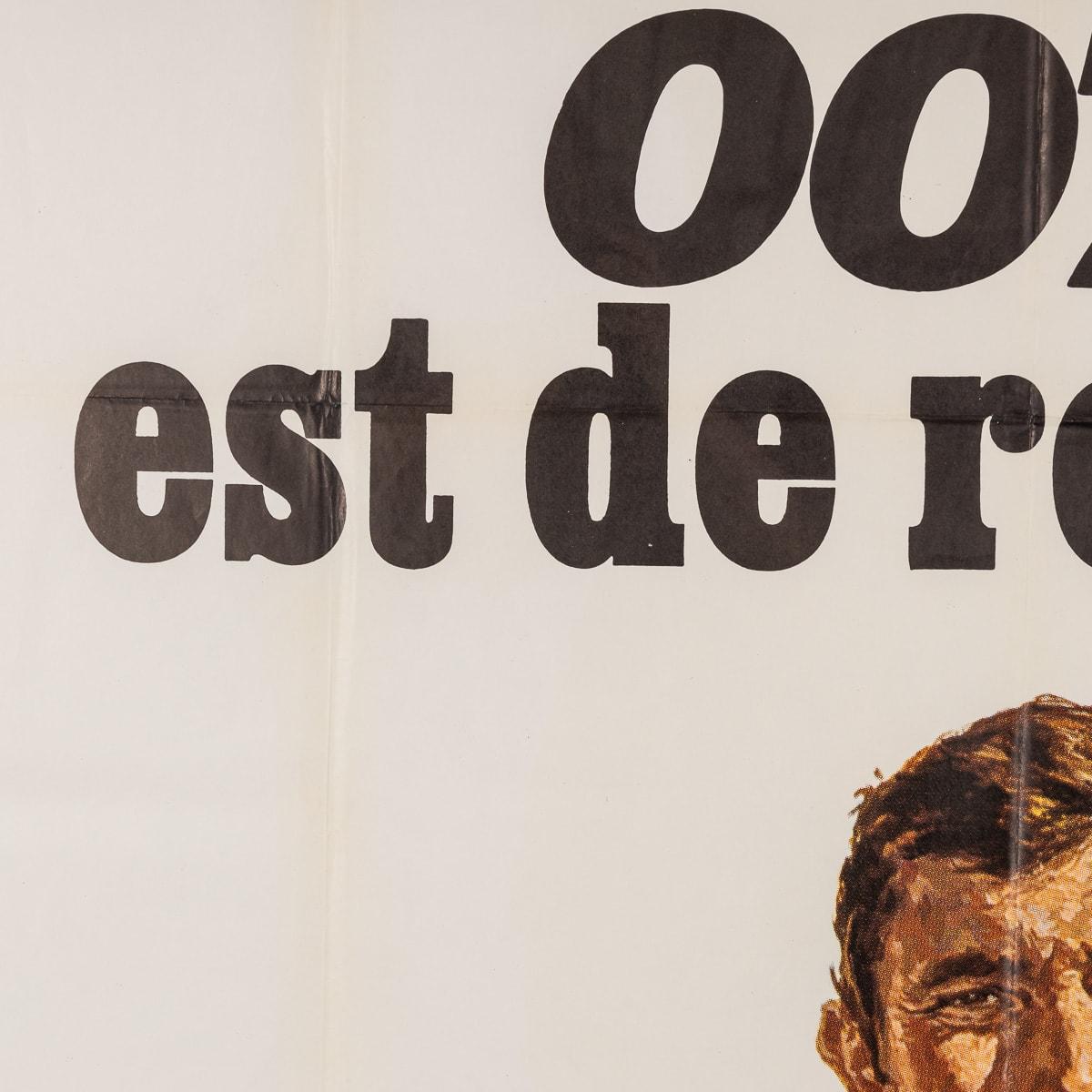 Paint Original French Release James Bond On Her Majesty's Secret Service Poster c.1969 For Sale