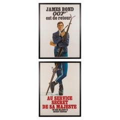 Vintage Original French Release James Bond On Her Majesty's Secret Service Poster c.1969