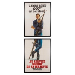 Vintage Original French Release James Bond On Her Majesty's Secret Service Poster c.1969