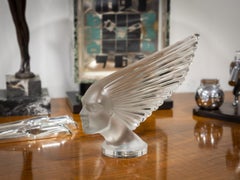 Maschottina per auto "Victoire" n. 1147 di René Lalique, originale francese, 1928 circa