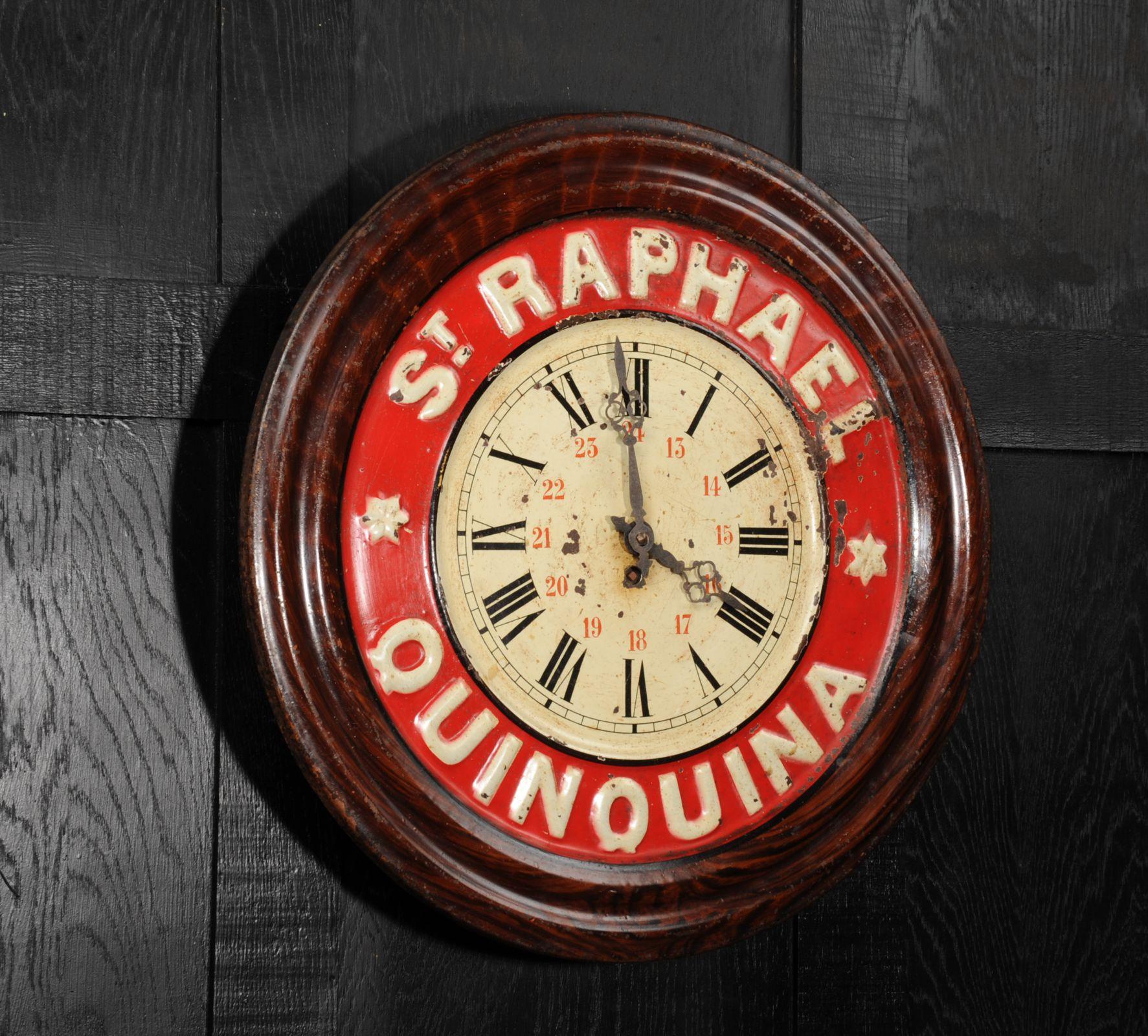 Original French St Raphael Quinquina Advertising Wall Clock, Fully Working 2