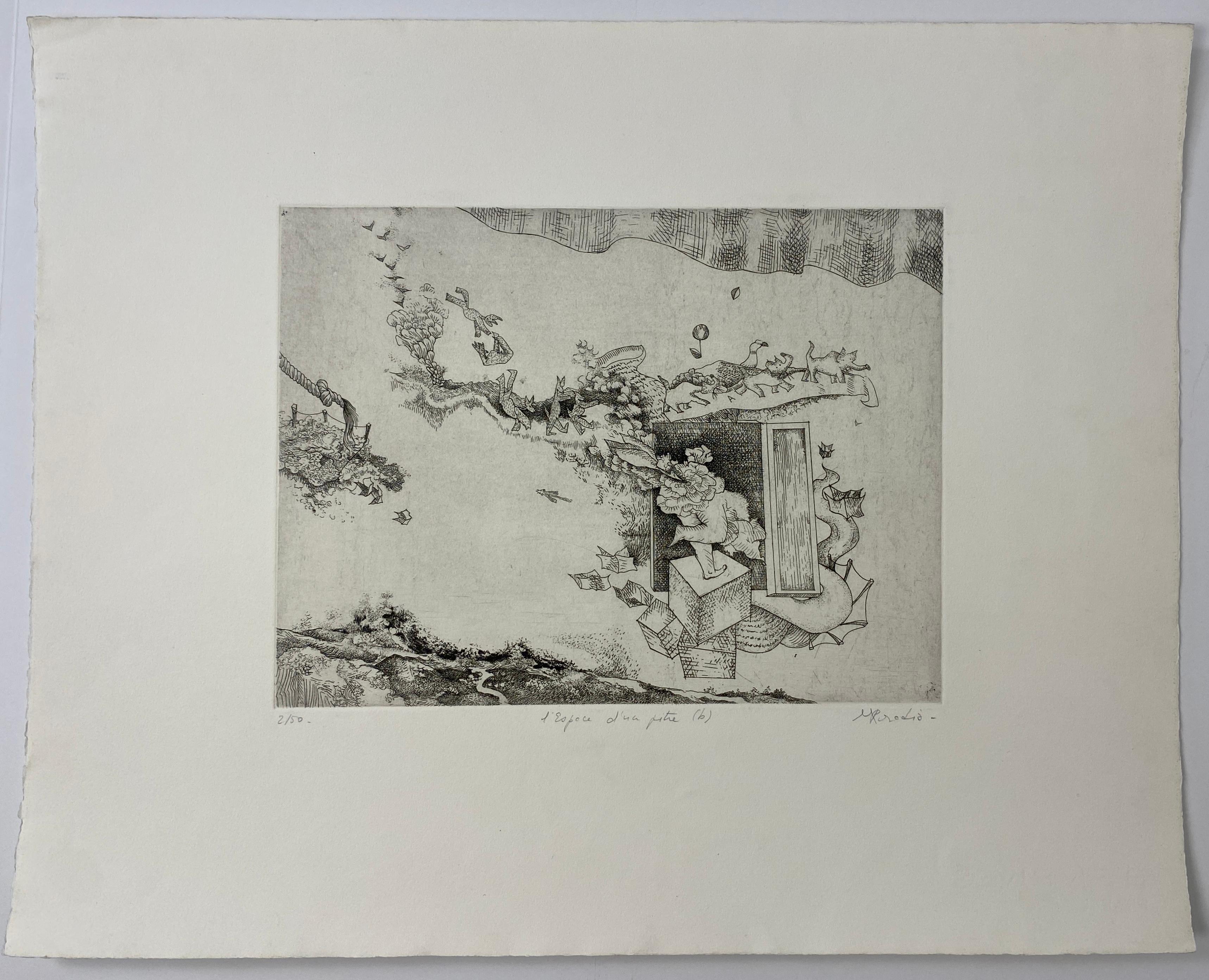 Original French Surrealist Engraving Print For Sale 4