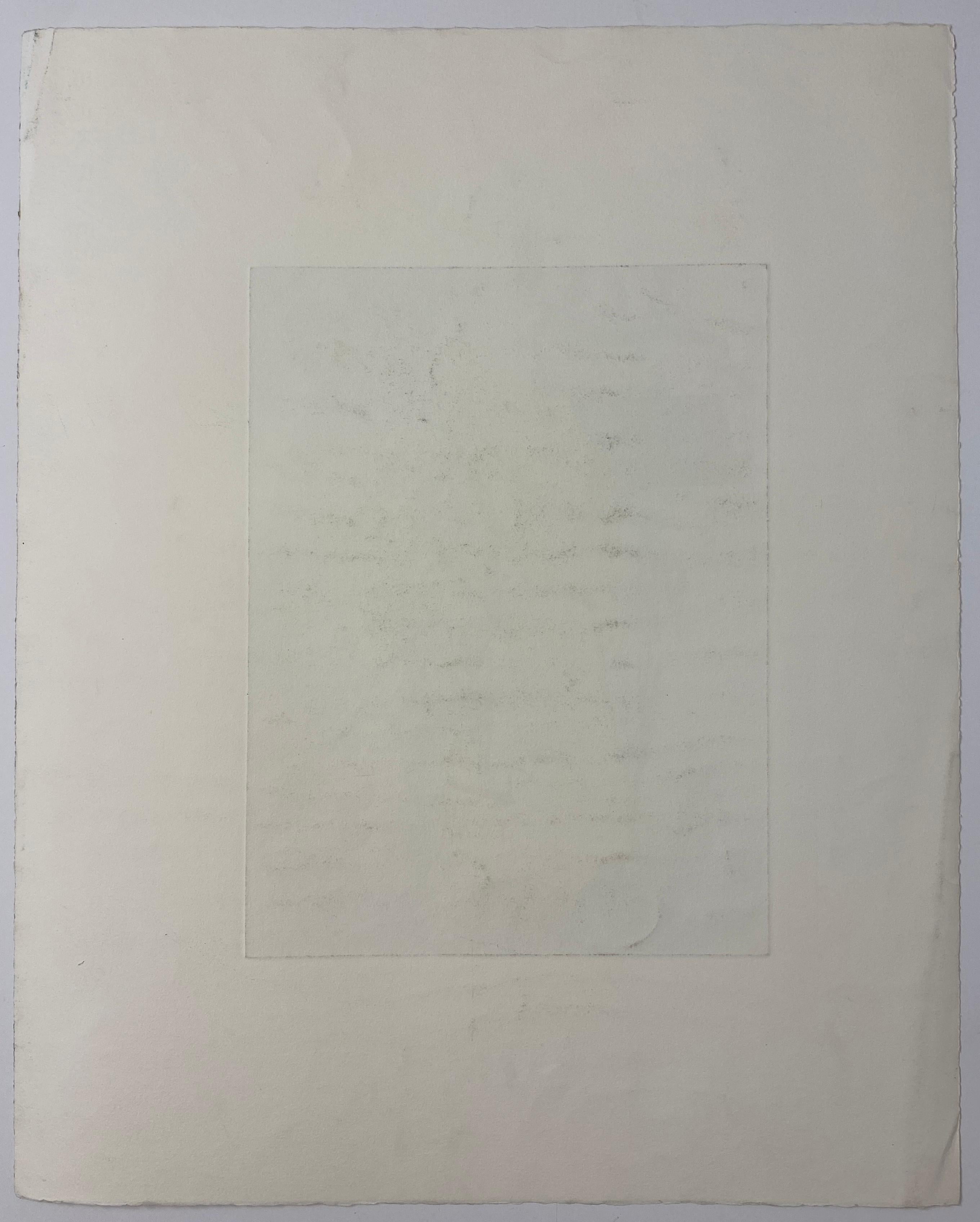 Mid-Century Modern Original French Surrealist Engraving Print titled 