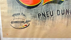 Original Französisch Vintage Poster Cycles Clement Paris von Pneu Dunlop circa 1898