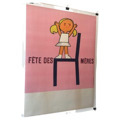 Original French Retro Poster, 'Fête Des Mères', 1950s, Advertising