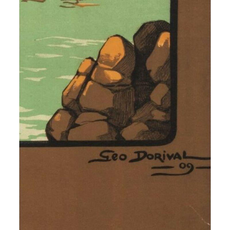 Belle Époque Affiche de voyage française d'origine - Géo Dorival-Bretagne-Saint Malo, 1909 en vente