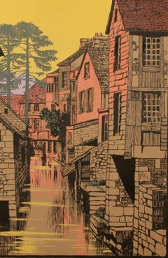 Französisches Vintage-Reiseplakat-Geo Dorival-Normandie, Frankreich, 1913