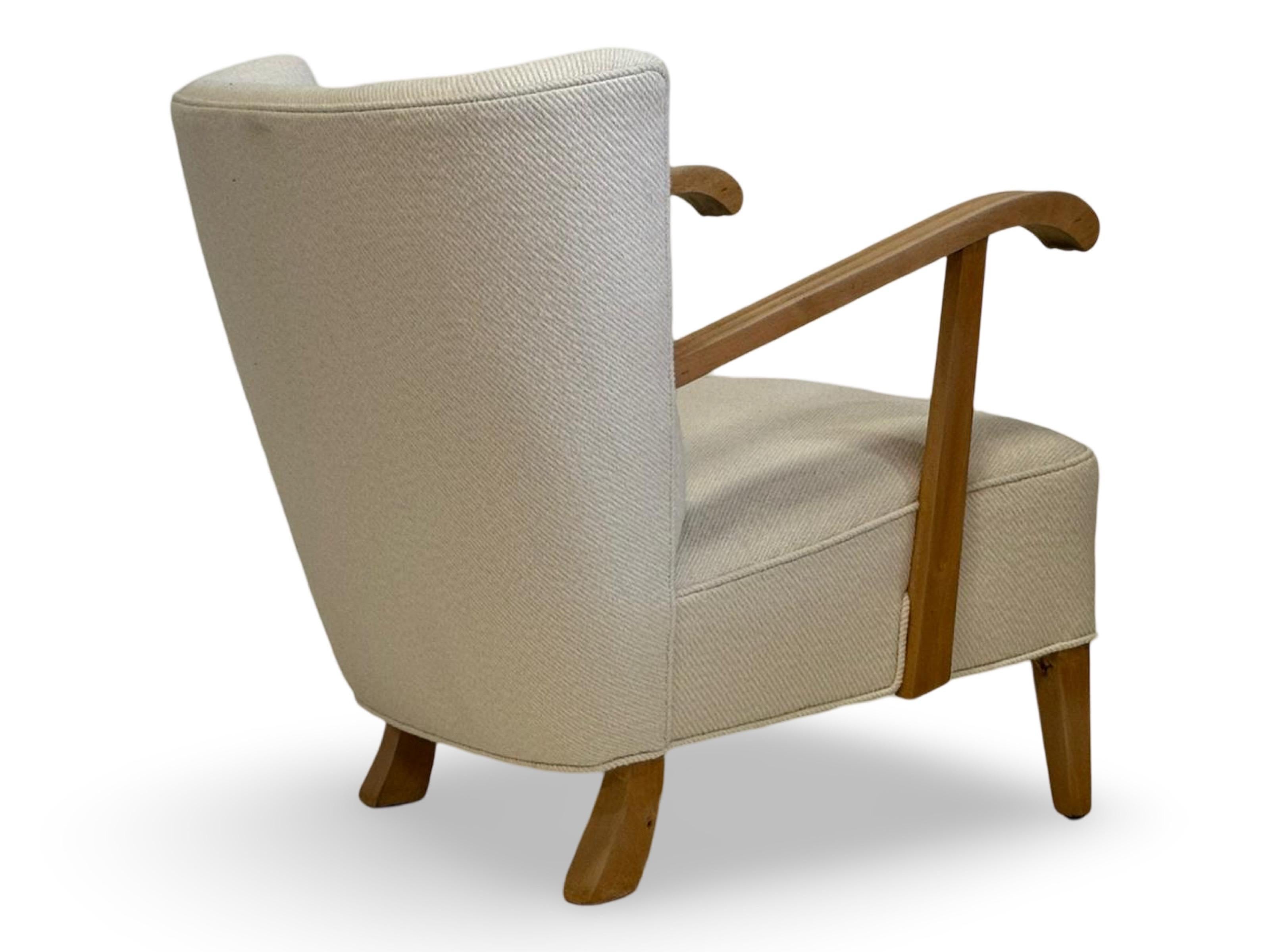 Danish Original Fritz Hansen, model 1582 lounger from the 1940s, Denmark.