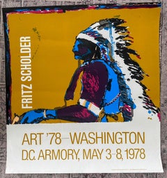 Original Fritz Scholder 'Art '78" Exhibition Silkscreen Poster
