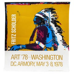 Original Fritz Scholder 'Art '78" Exhibition Silkscreen Poster