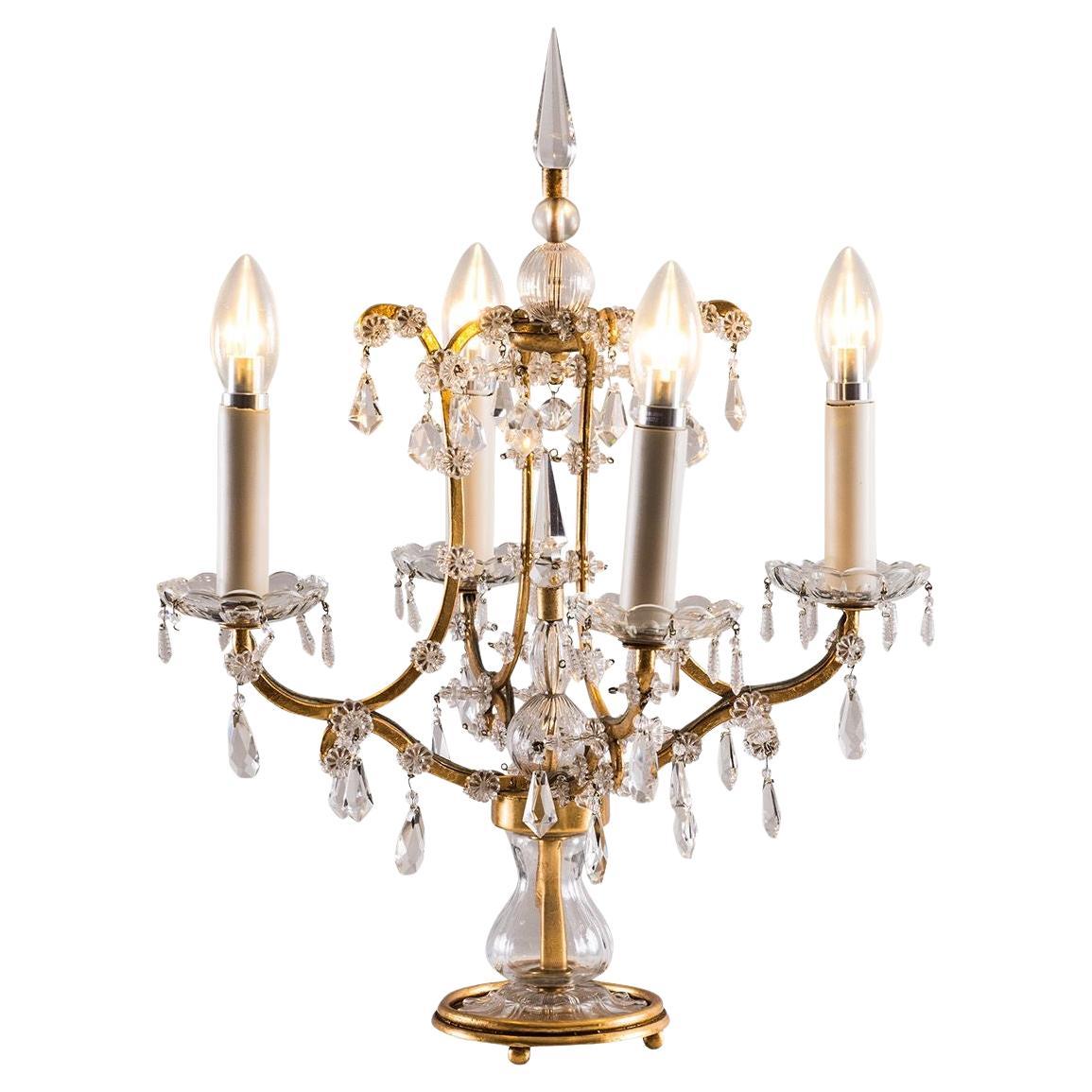 Originale del 1905 Lampada da tavolo a candelabro in stile Maria Theresien