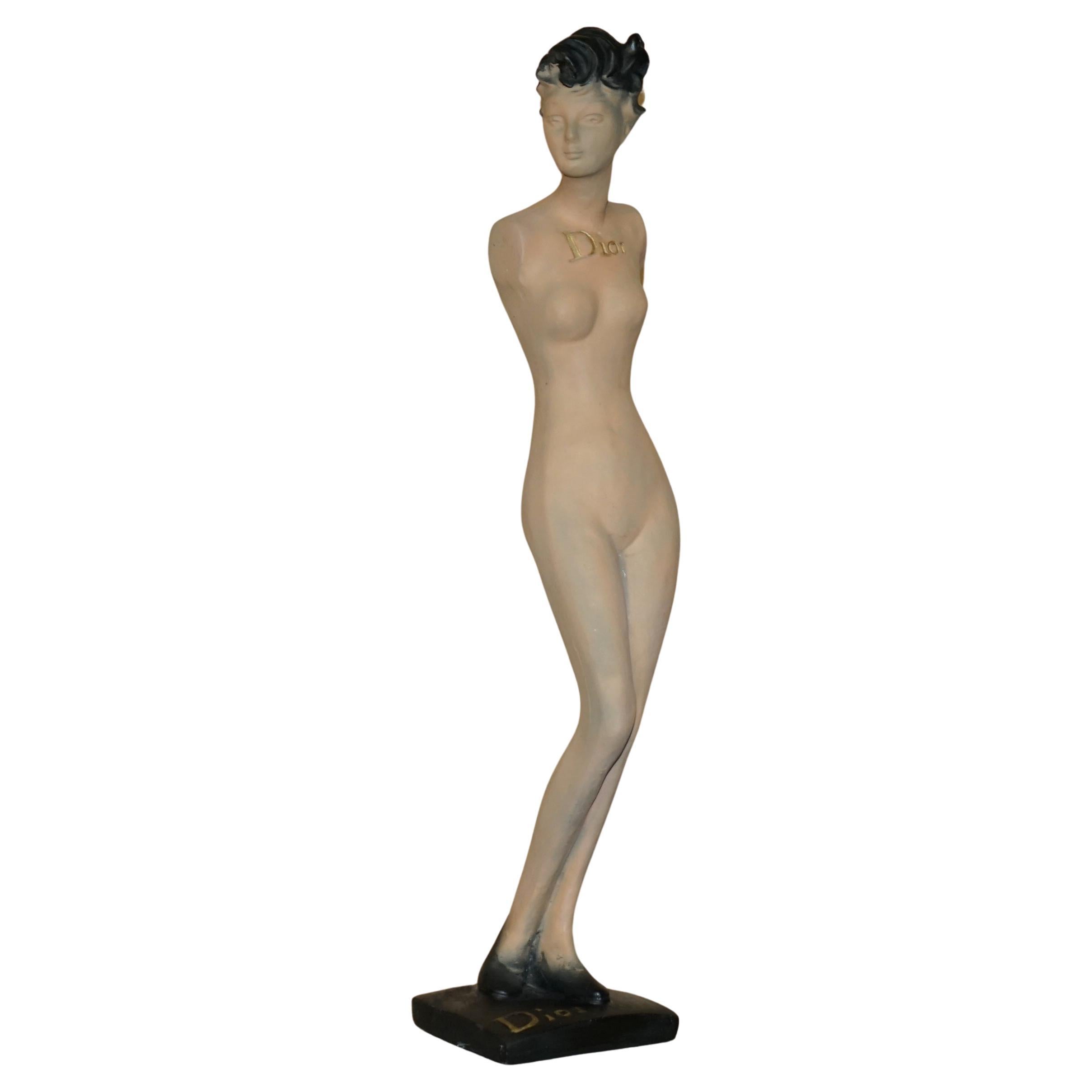 ORIGiNAL FULLY STAMPED DIOR ADVERTISING STATUE IN PERIOD PLASTER & PAINT