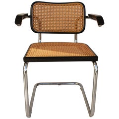 Ensemble original de six chaises et fauteuils "Cesca" de M. Breuer:: 1965:: Gavina