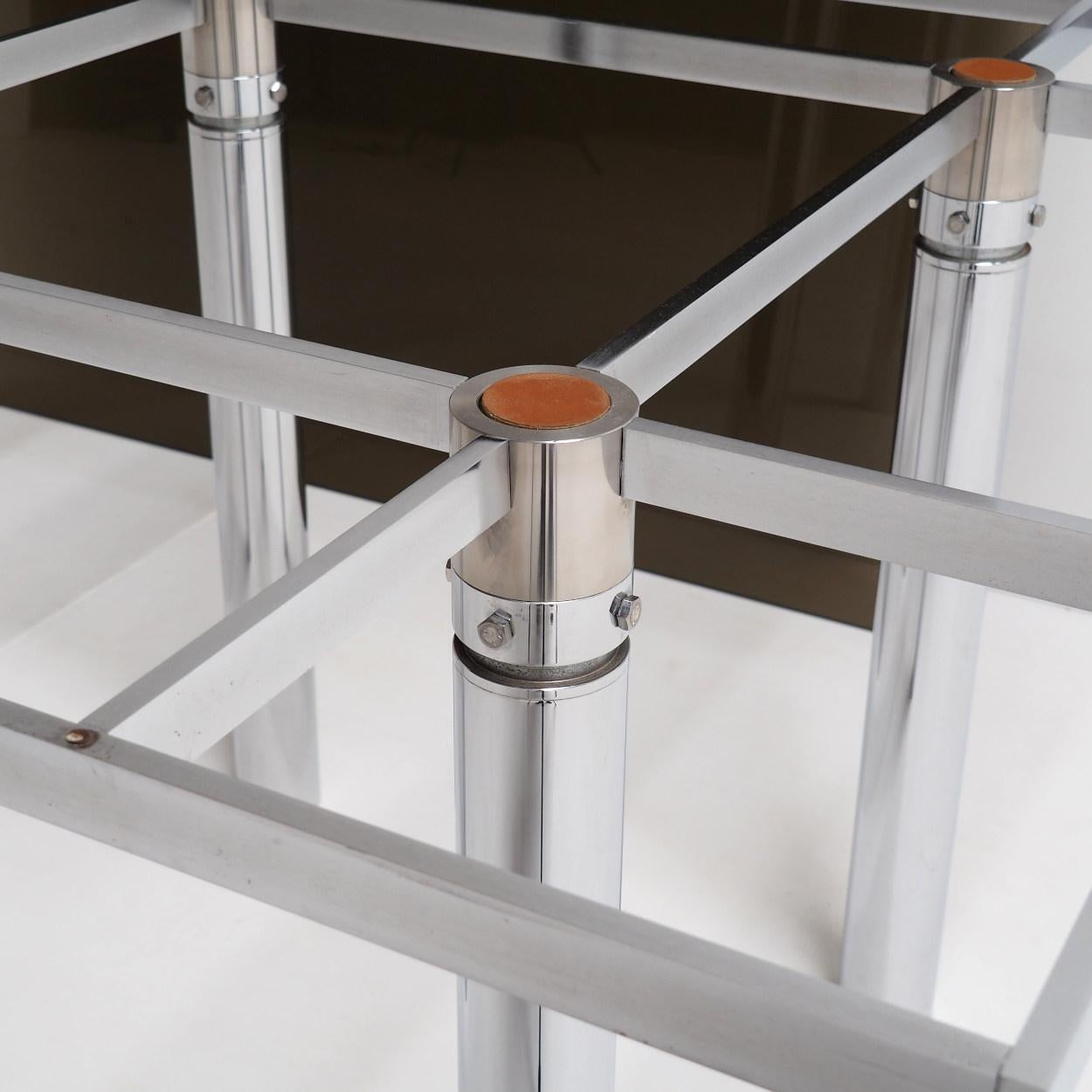 Verre fumé Original Gavina Table ‘André’ by Tobia And Afra Scarpa. Mint condition, 1968. en vente