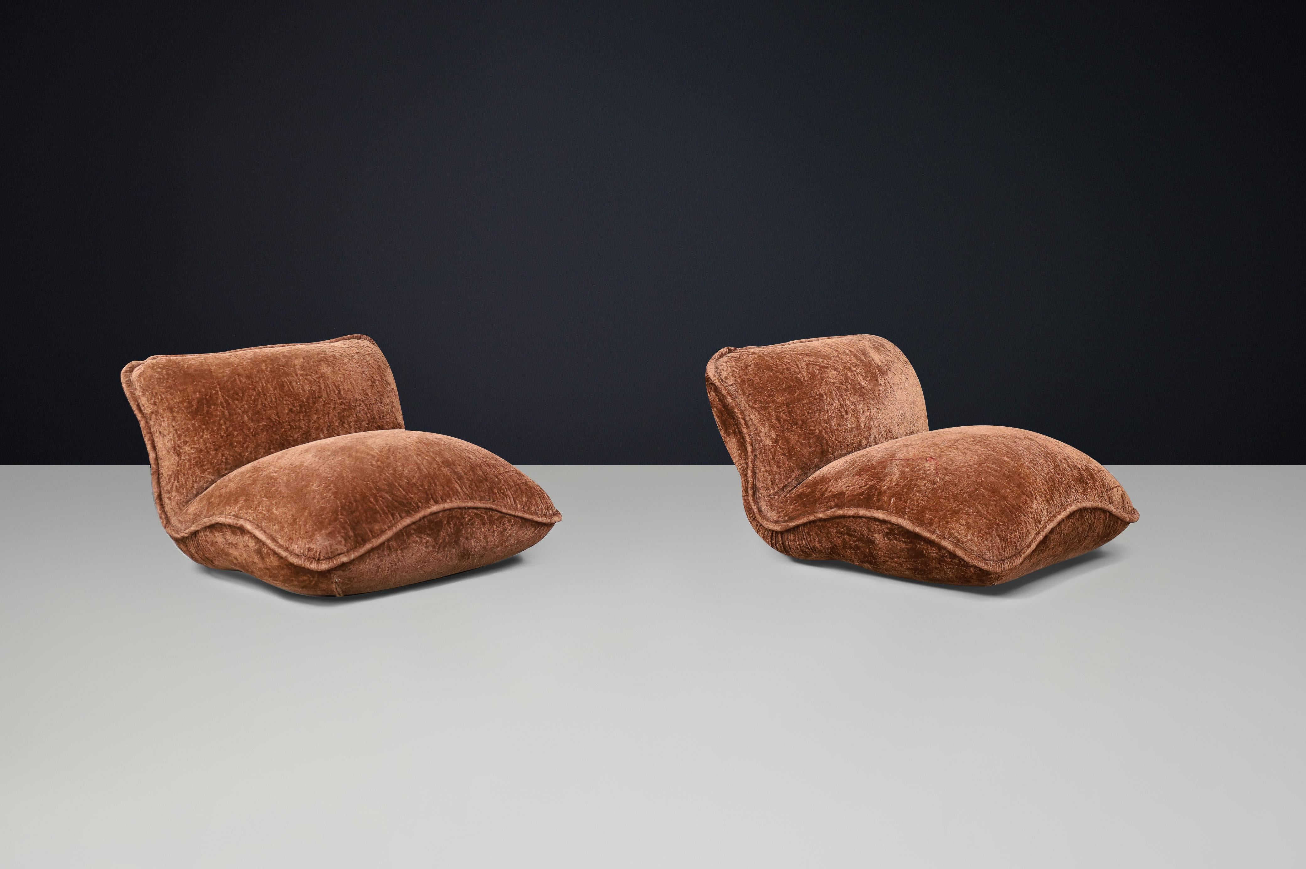 Original  Chaises longues 'Gena' par Claudio Vagnoni pour 1P, Italie, 1969 Bon état - En vente à Almelo, NL