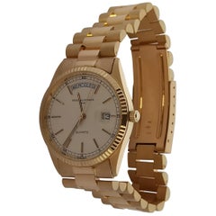 Used Original Geneve, DayDate Style 18 Karat Solid Gold Wristwatch President Bracelet