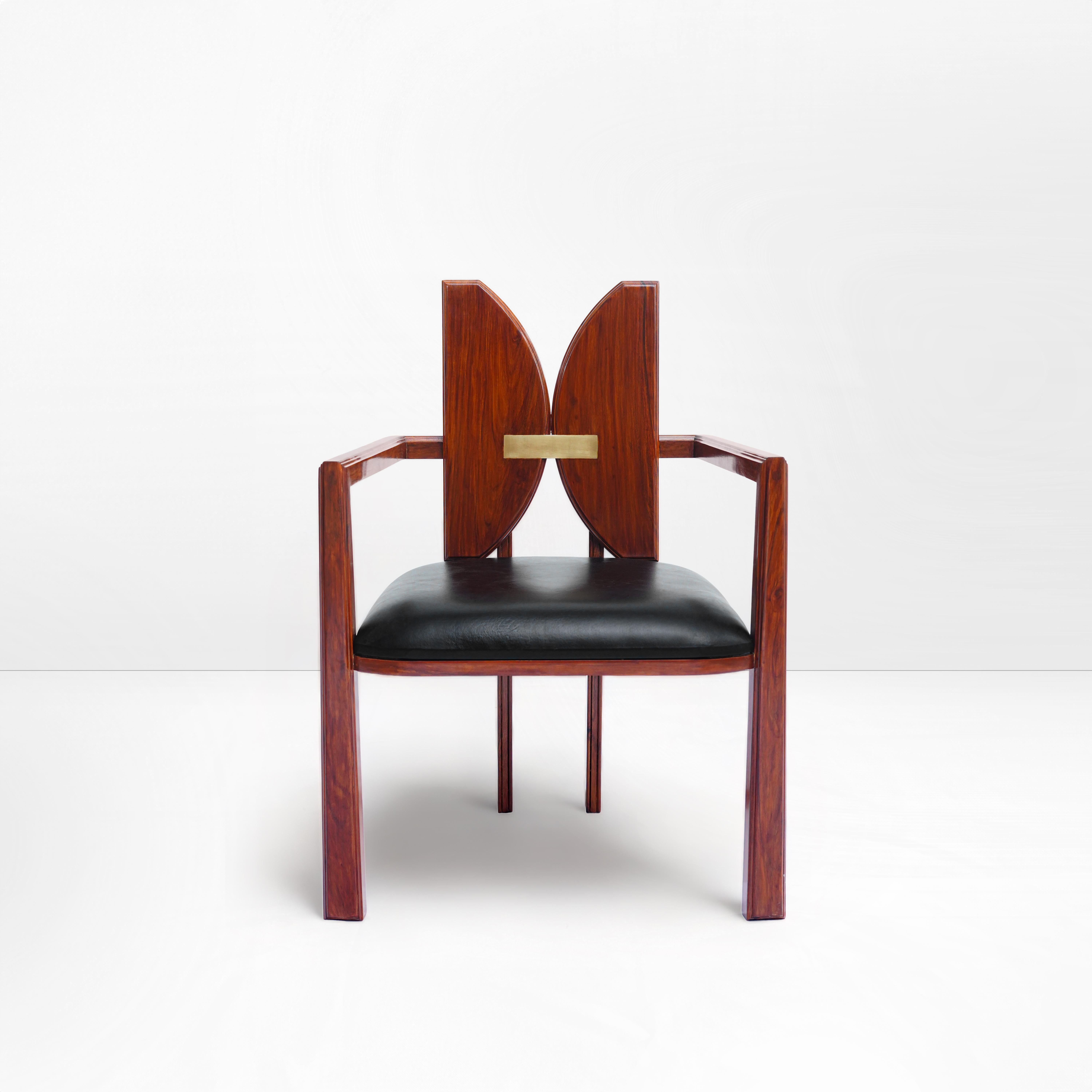 Art Nouveau original, Geometric, transitional style, art nouveau, bold, modern dining chair For Sale