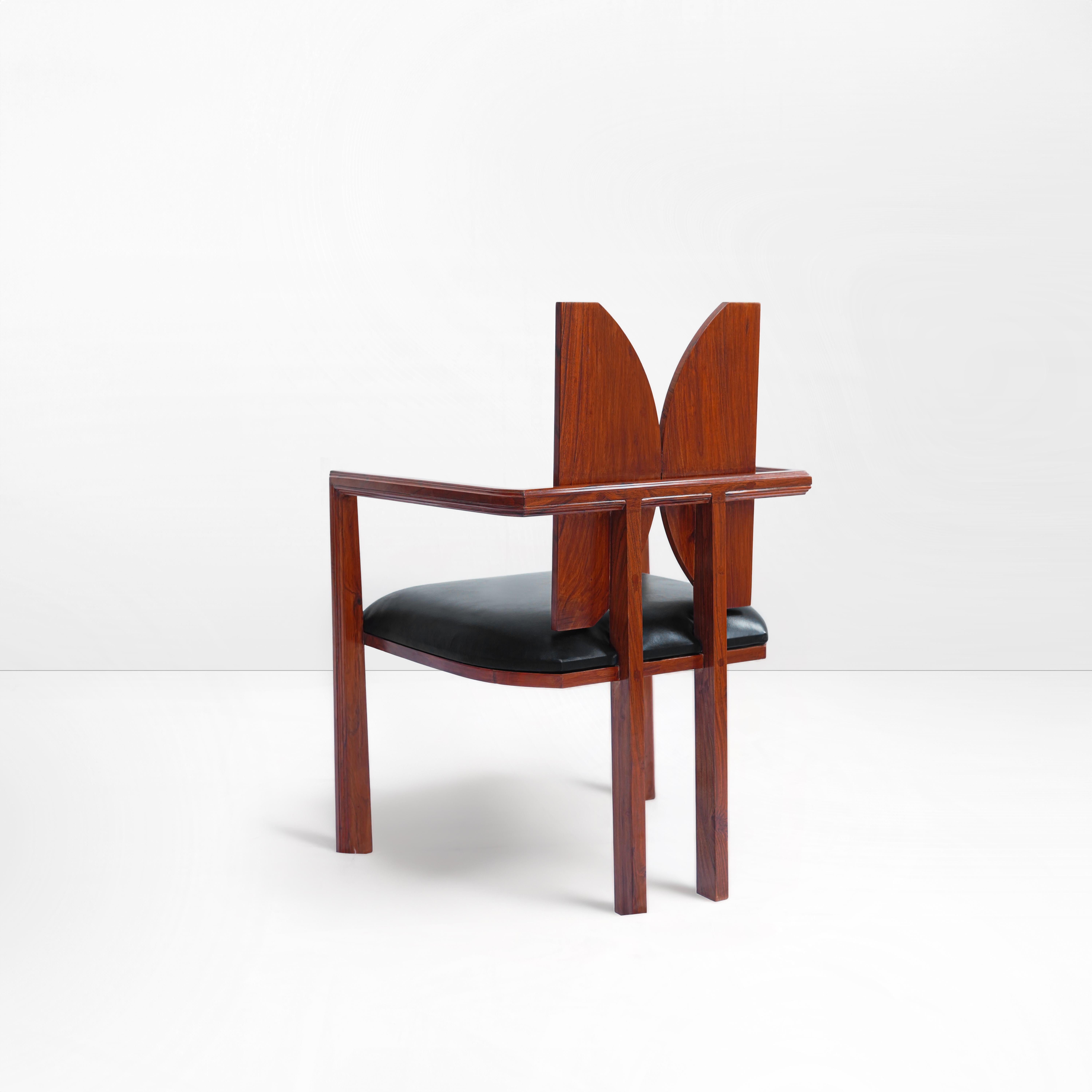 Brass original, Geometric, transitional style, art nouveau, bold, modern dining chair For Sale