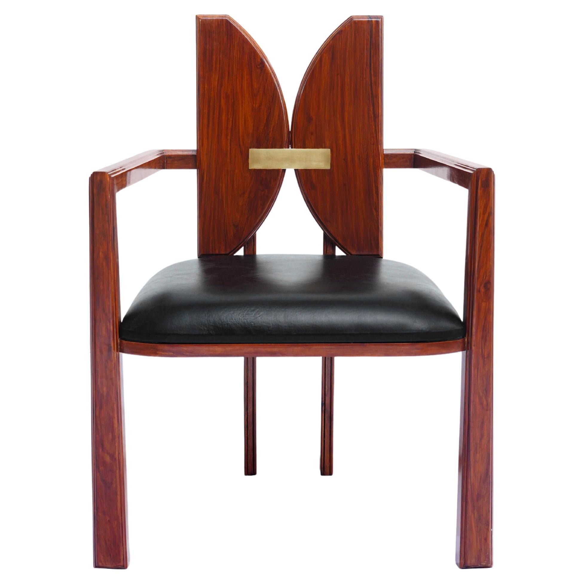 original, Geometric, transitional style, art nouveau, bold, modern dining chair For Sale