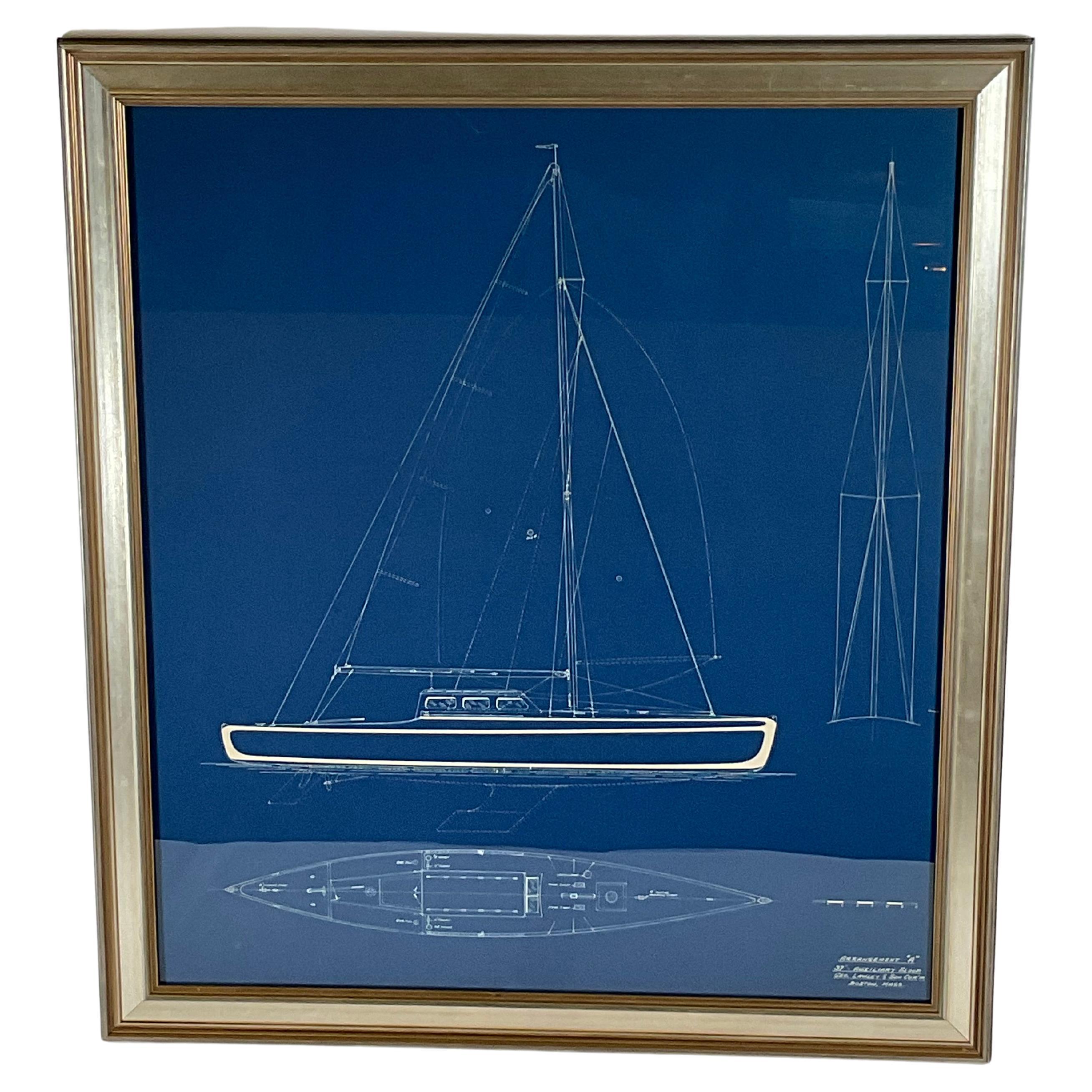 Original George Lawley Yacht Blueprint