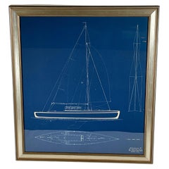 Original George Lawley Yacht-Blauer Druck