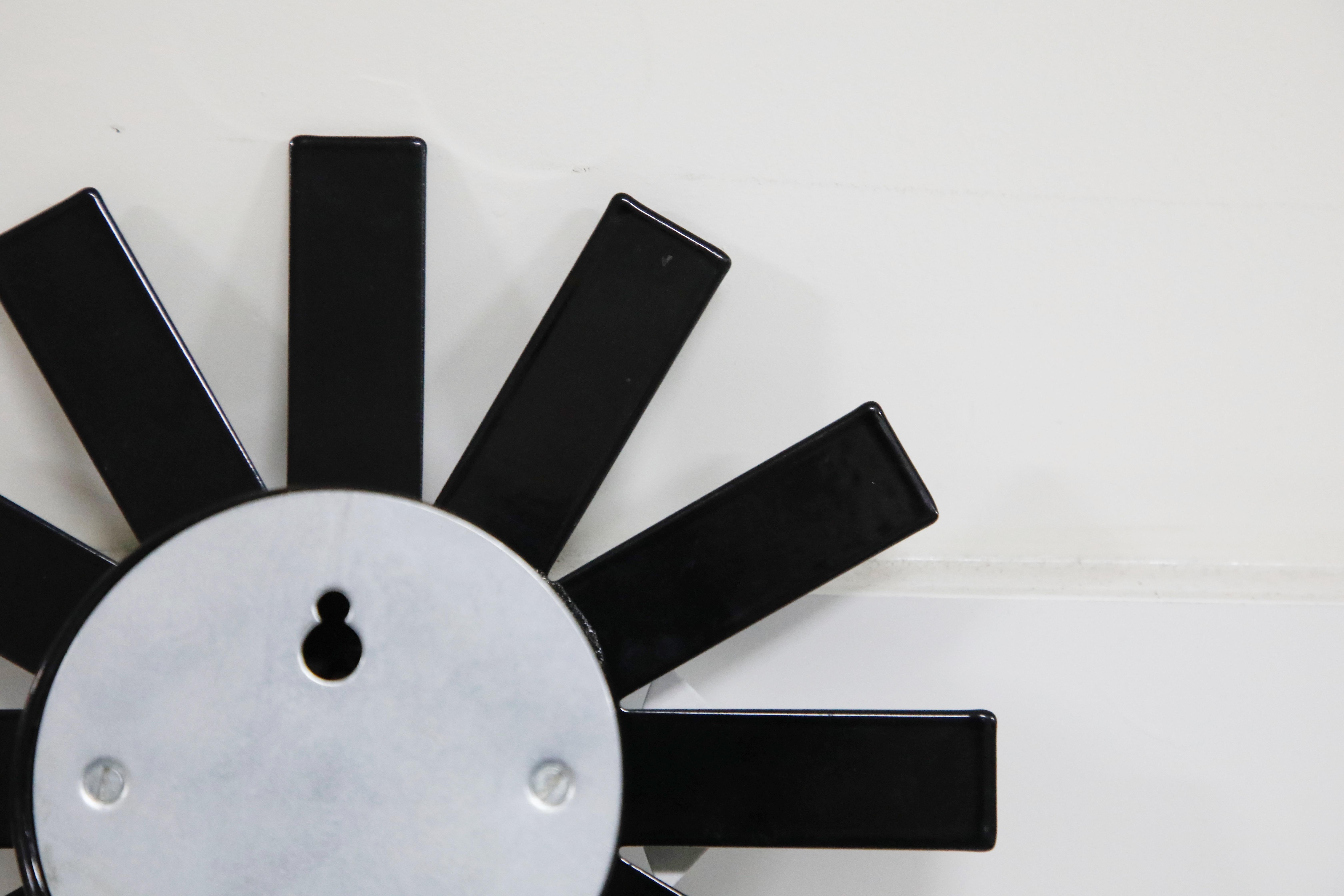 Original George Nelson for Howard Miller Black 'Asterisk' Wall Clock, circa 1960 8