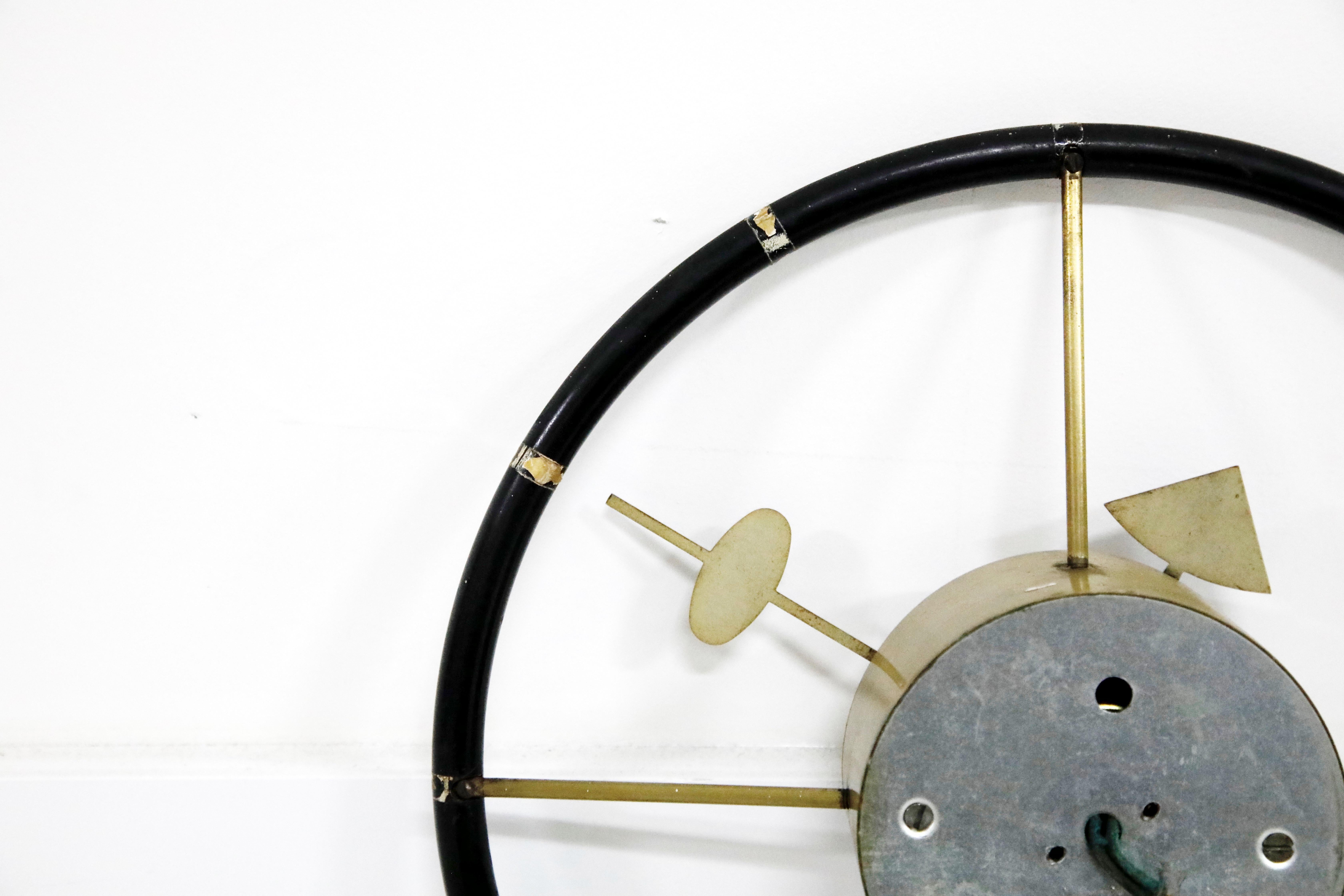 Original George Nelson for Howard Miller Model 4756 'Steering Wheel' Wall Clock 4