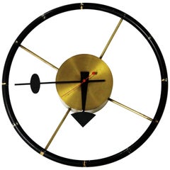 Original George Nelson for Howard Miller Model 4756 'Steering Wheel' Wall Clock