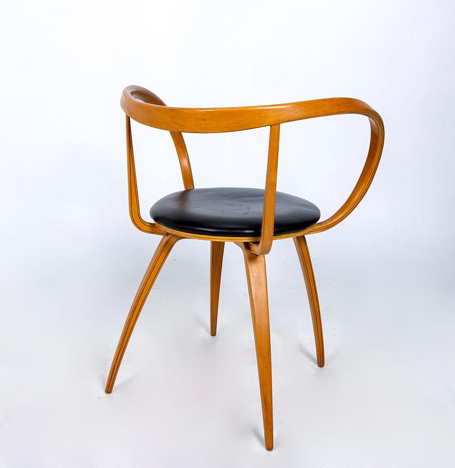 Late 20th Century Original George Nelson Pretzel Chair, Leather For Sale