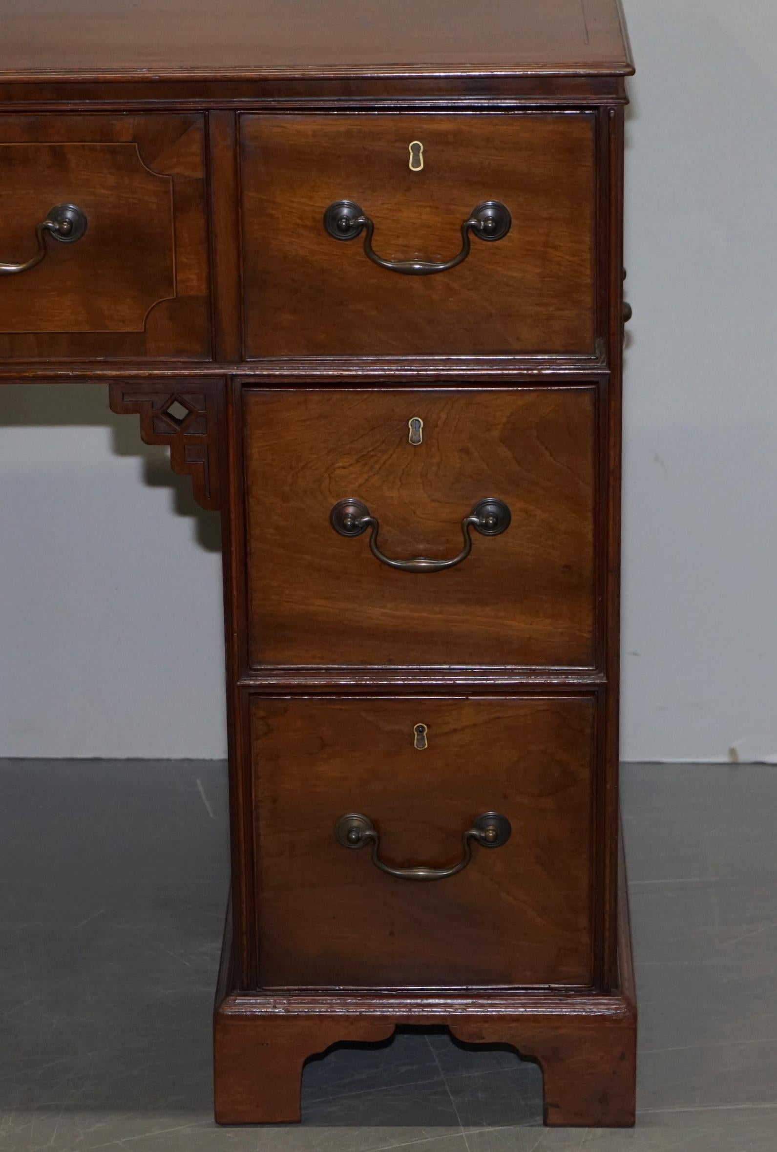 Original Escritorio de Campaña Militar Georgiano / de la Regencia con Gran Cajón para Mapas Madera dura en venta