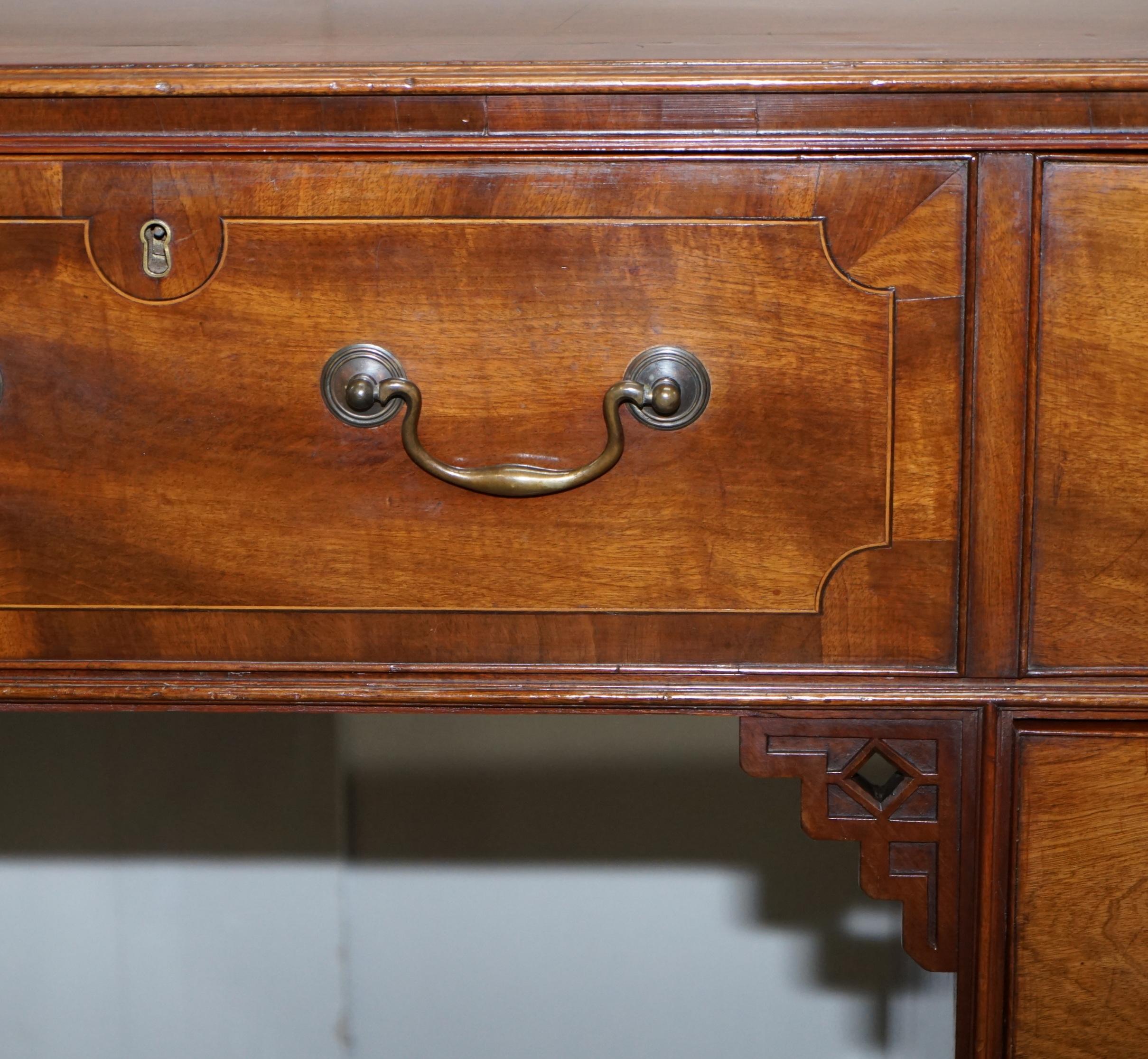 Hardwood Original Georgian / Regency Military Campaign Desk with Large Map Drawer  For Sale