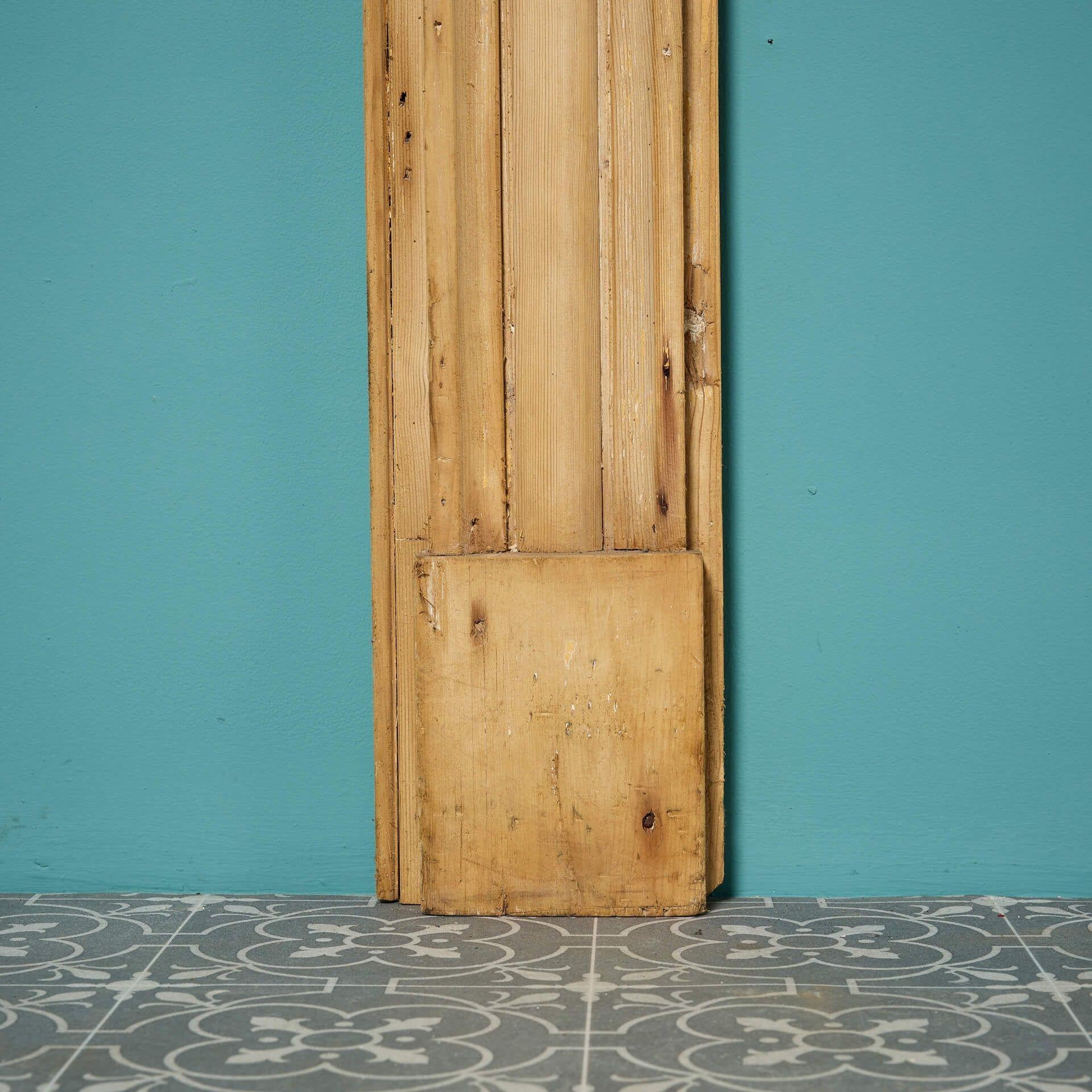 18th Century Original Georgian Stripped Pine Bullseye Fire Mantel For Sale